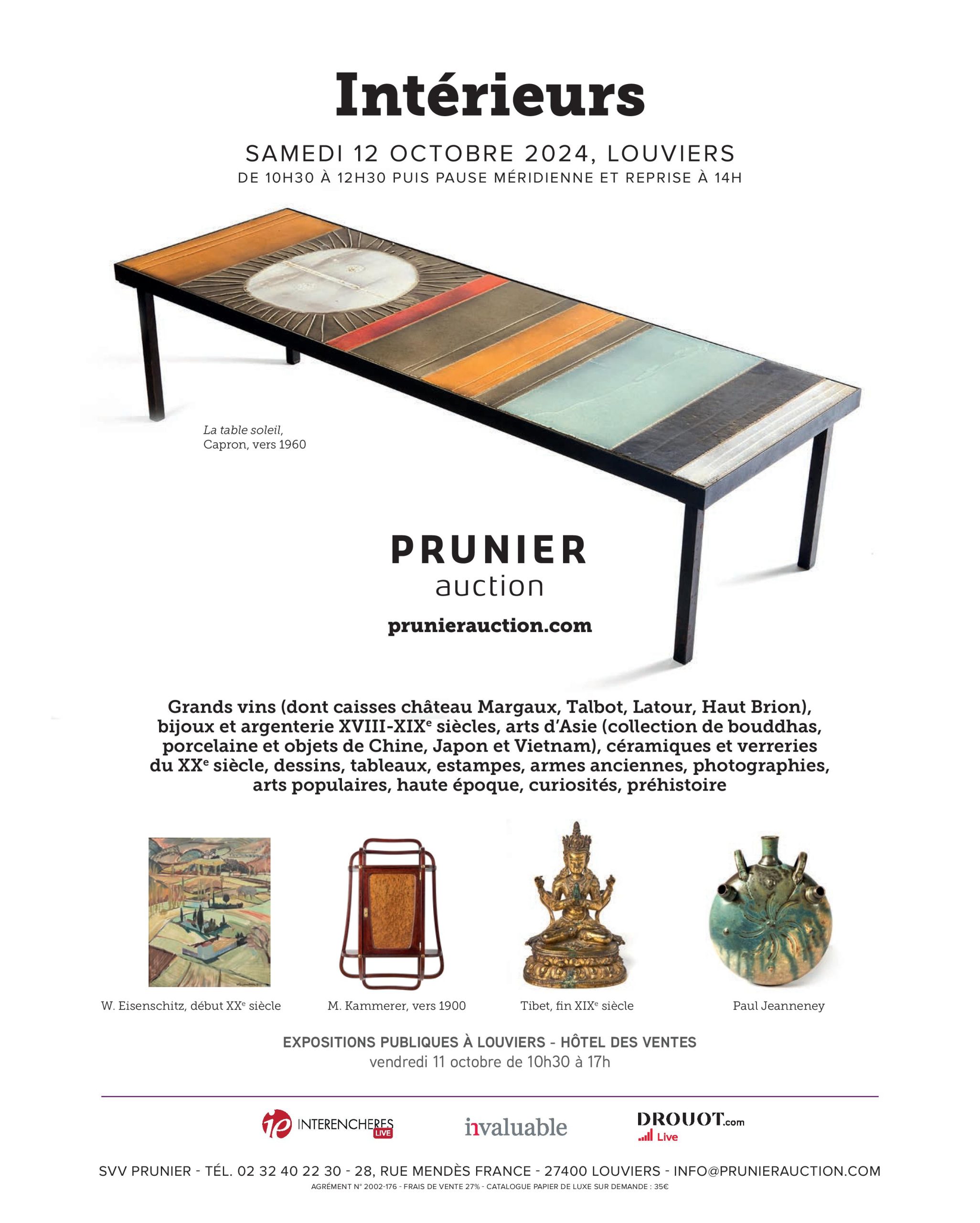 Interieurs Samedi 12 Octobre 2024 10h30 Et 14 H Prunier Auction   2 Pages Pub PRUNIER Interieurs 26sept 10h02 002 Page 002 1 Scaled 